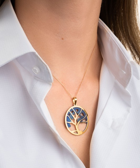 Посеребренная подвеска с титаном