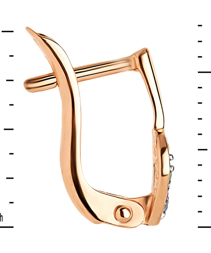 Laste kuldkõrvarõngad tsirkoonidega"Südamed"