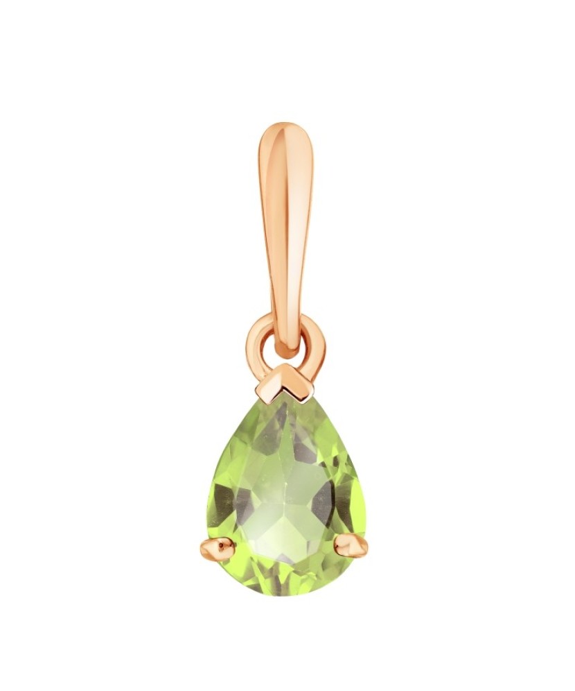 Auksinis pakabukas su chrizolitu - Auksiniai pakabukai - Goldinga