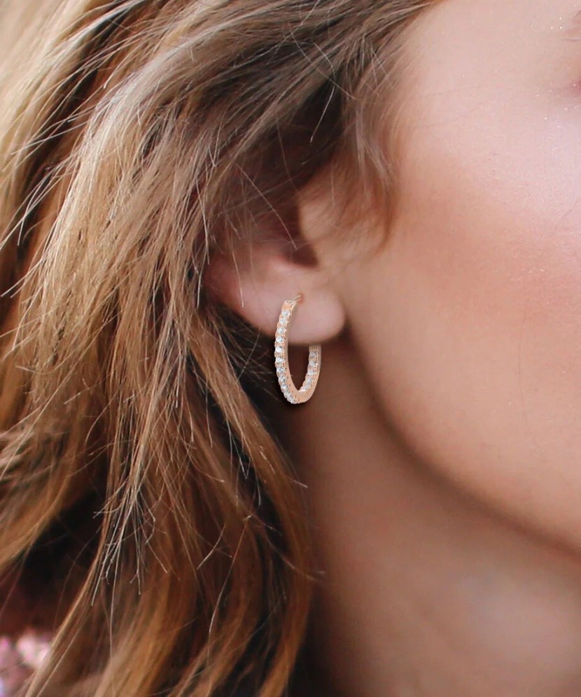 Kullatud hõbekõrvarõngad tsirkoonidega