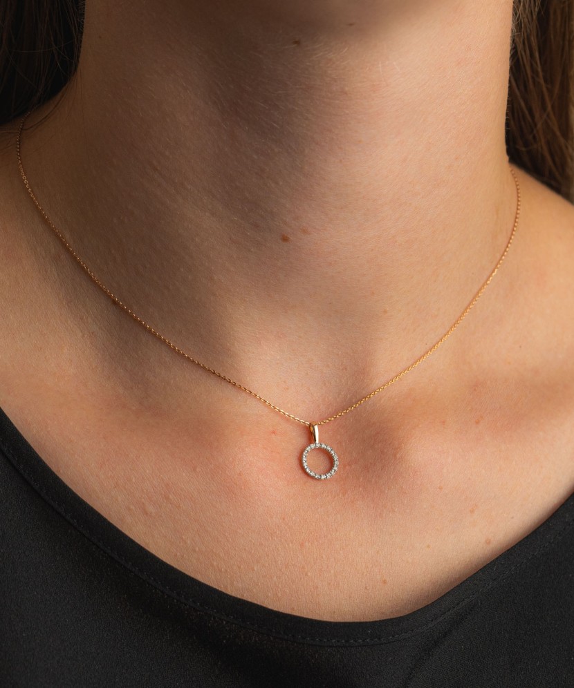 Золотой подвеска с алмазами