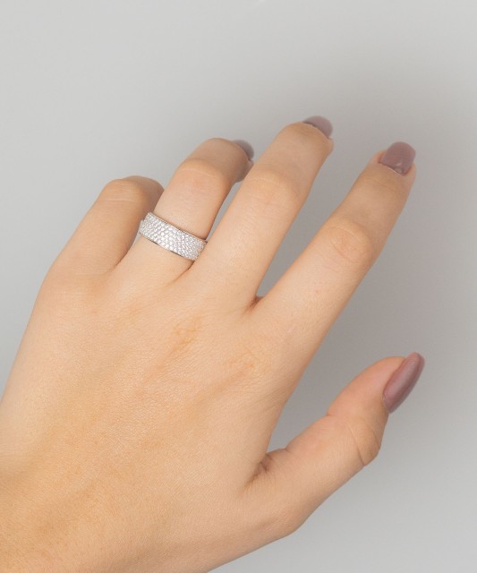 Hõbesõrmus tsirkoonidega - Hõbesõrmused - Goldinga