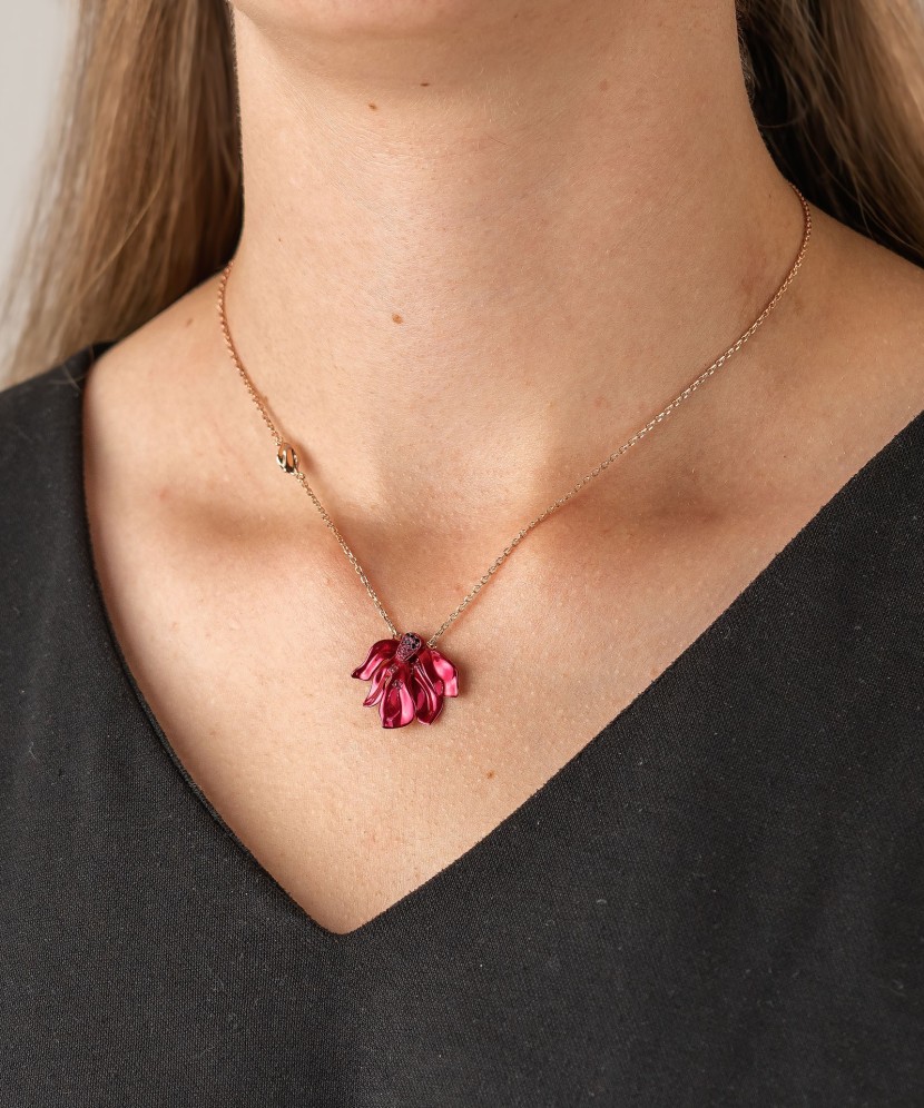 Kullatud hõbedast kett tsirkoonripatsiga