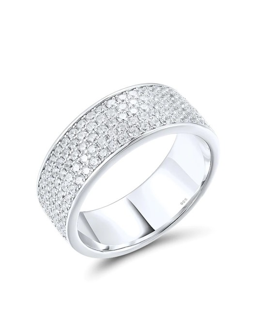 Серебряное кольцо с цирконами