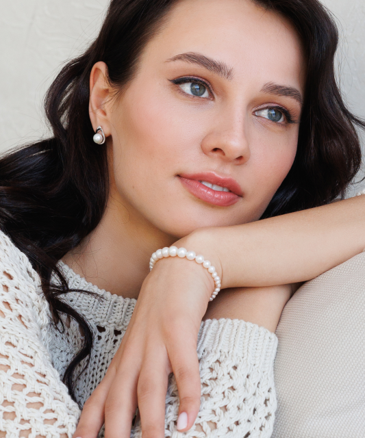 Hõbekõrvarõngad pärlitega