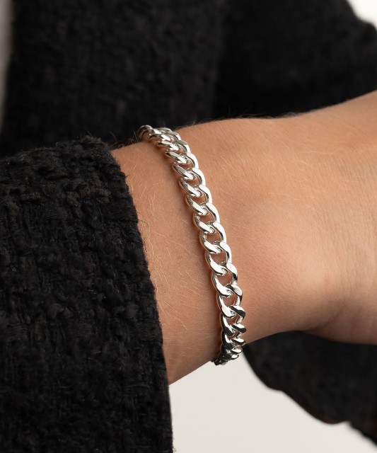 Hõbekäevõru "Curb" 6.3mm