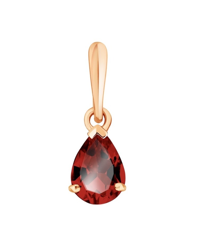 Auksinis pakabukas su granatu - Auksiniai pakabukai - Goldinga