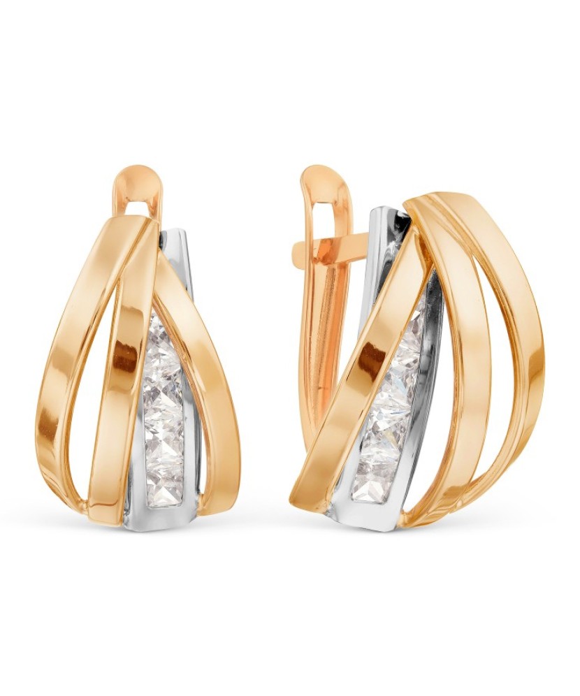 Kuldkõrvarõngad tsirkoonidega