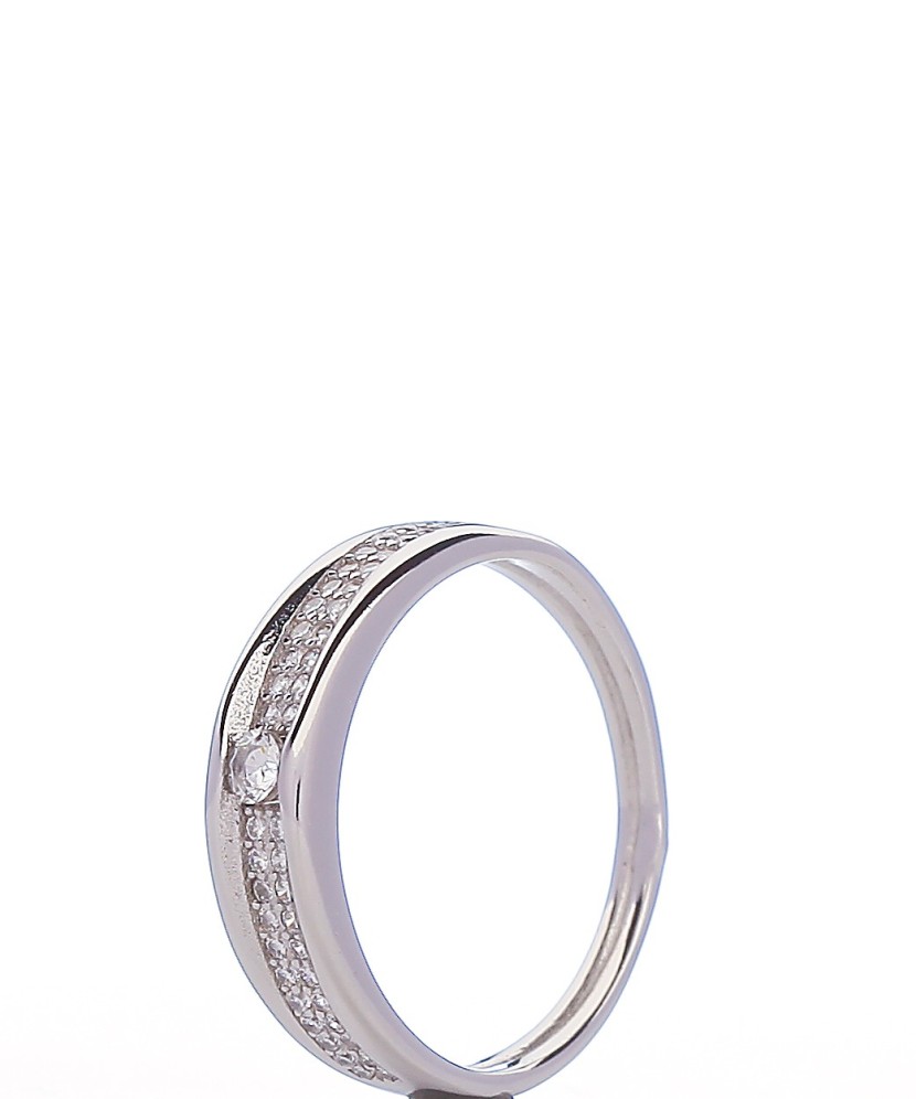 Sidabrinis žiedas su cirkoniais - Sidabriniai žiedai - Goldinga