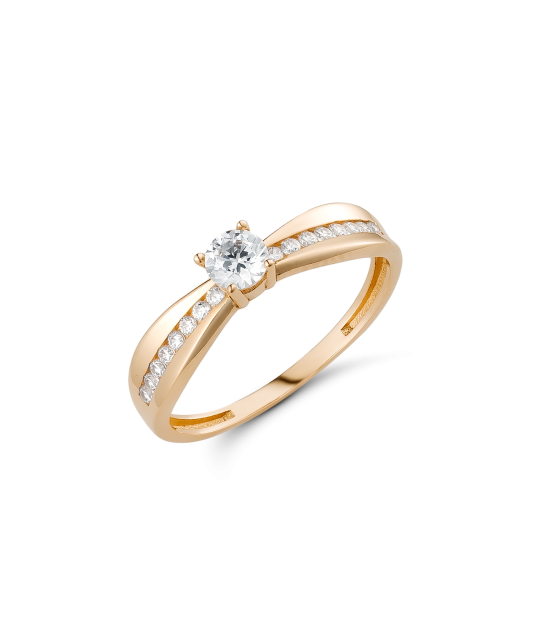 Kuldsõrmus tsirkoonidega Goldinga VX-VXSRZ0318-R-FCZ
