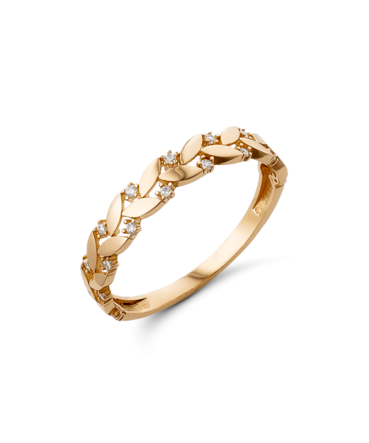 Kuldsõrmus tsirkoonidega Goldinga VX7-X7ZR0659-R