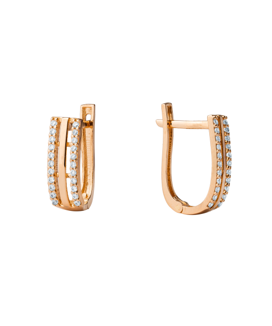 Kuldkõrvarõngad tsirkoonidega