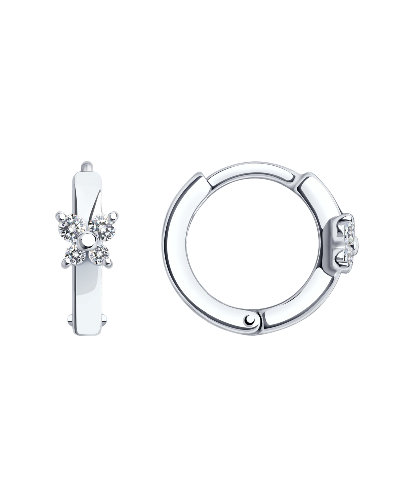 Laste Hõbekõrvarõngad tsirkoonidega