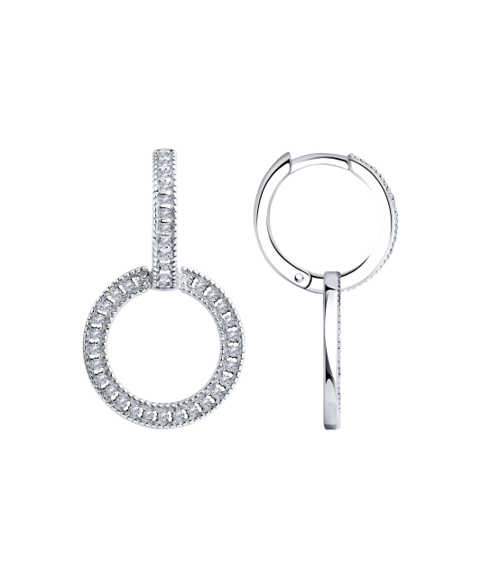 Hõbekõrvarõngad tsirkoonidega