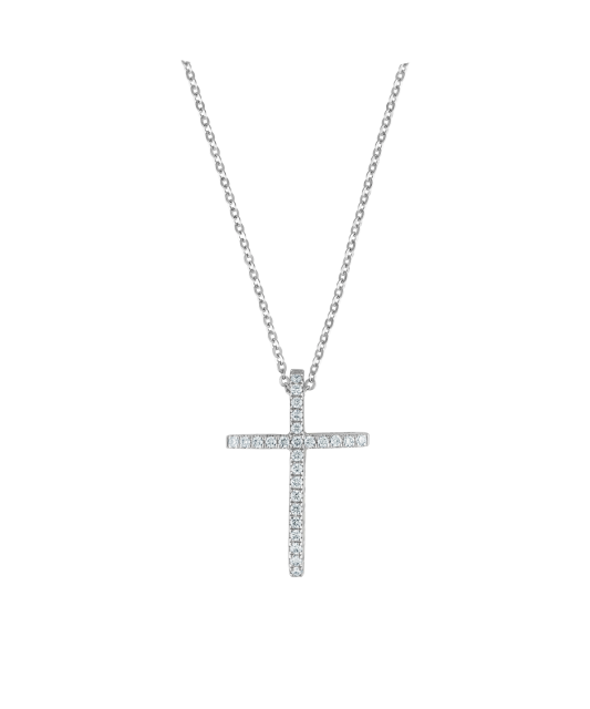 Valgest kullast kett briljantripatsiga