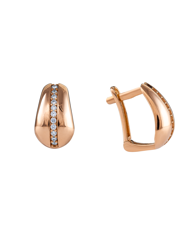 Kuldkõrvarõngad tsirkoonidega