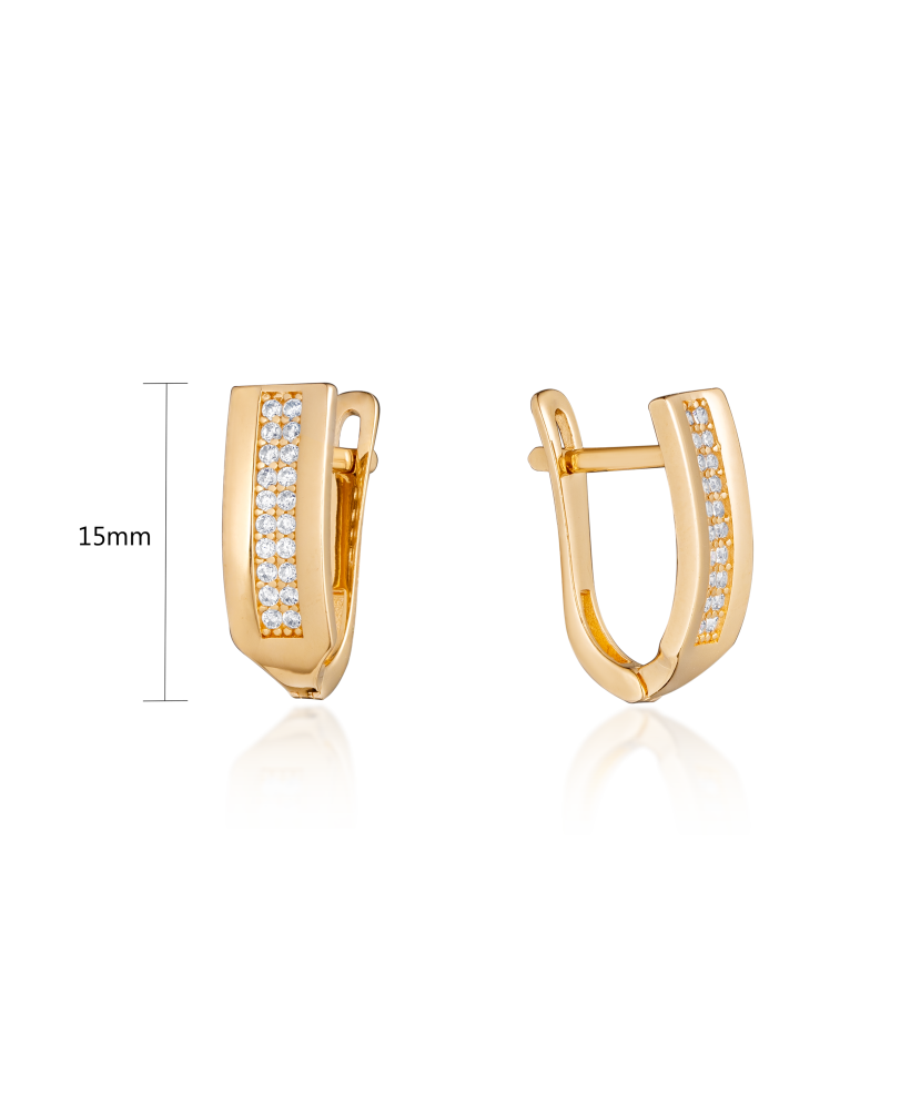 Kuldkõrvarõngad tsirkoonidega