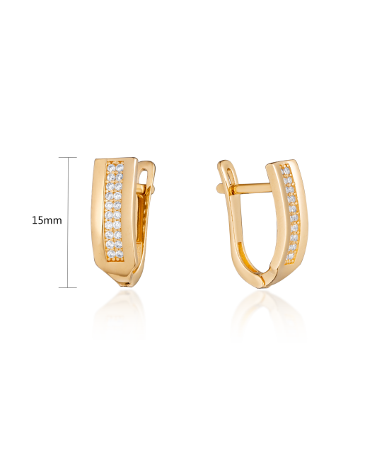 Kuldkõrvarõngad tsirkoonidega