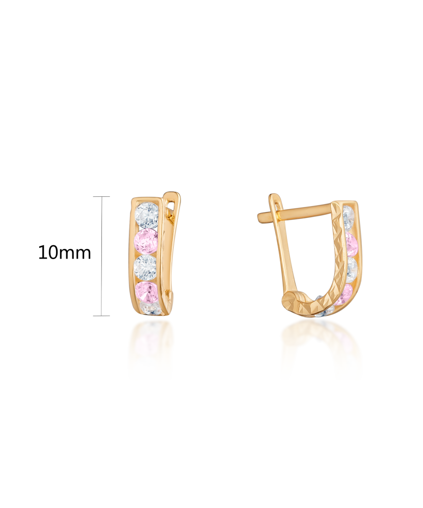 Kuldkõrvarõngad tsirkoonidega