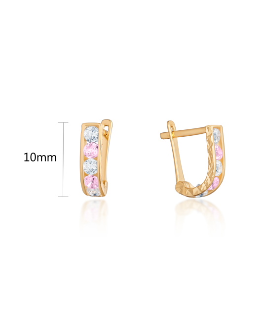 Золотые серьги с цирконами