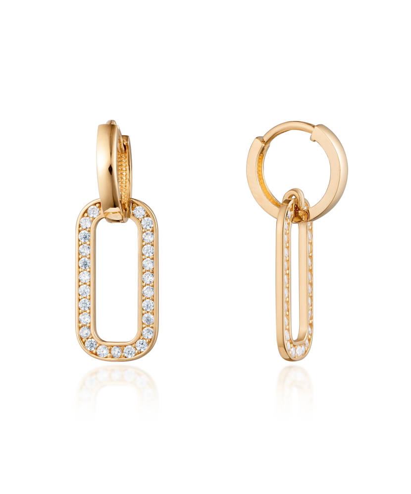 Kuldkõrvarõngad tsirkoonidega