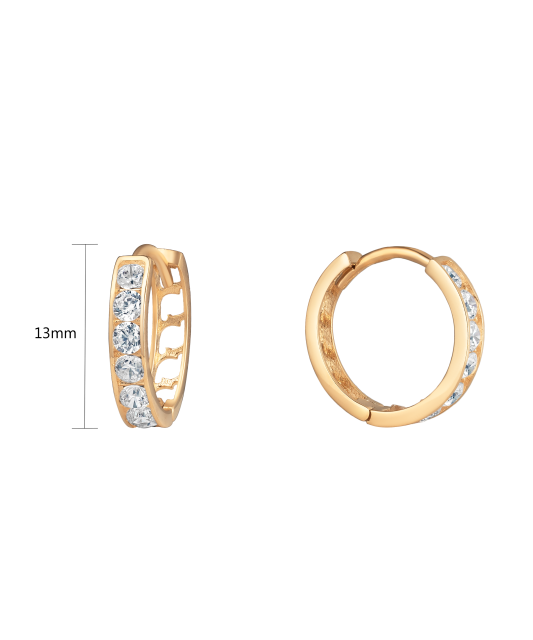 Kuldkõrvarõngad tsirkoonidega