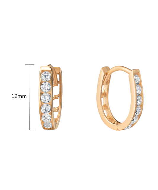 Kuldkõrvarõngad tsirkoonidega