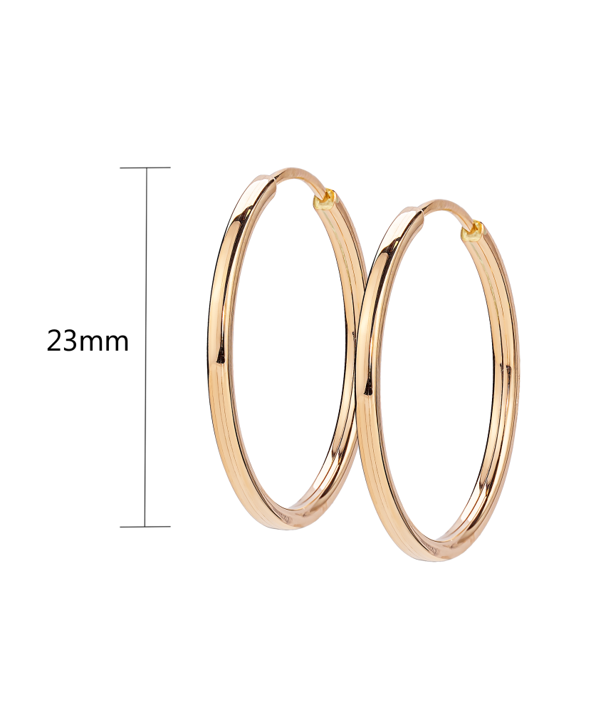 Kuldkõrvarõngad rõngad 23mm