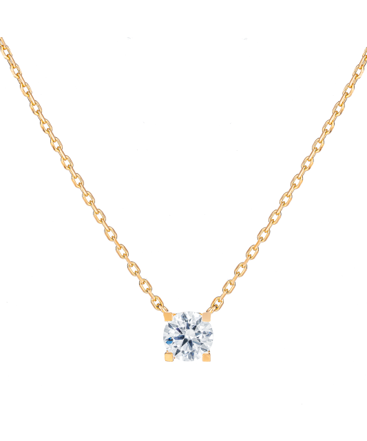 Золотая цепочка с подвеской из циркона