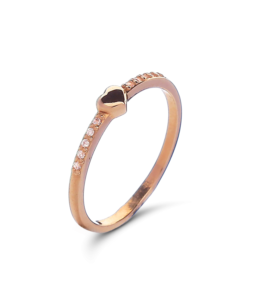 Kuldsõrmus tsirkoonidega "südameke" Goldinga 00560