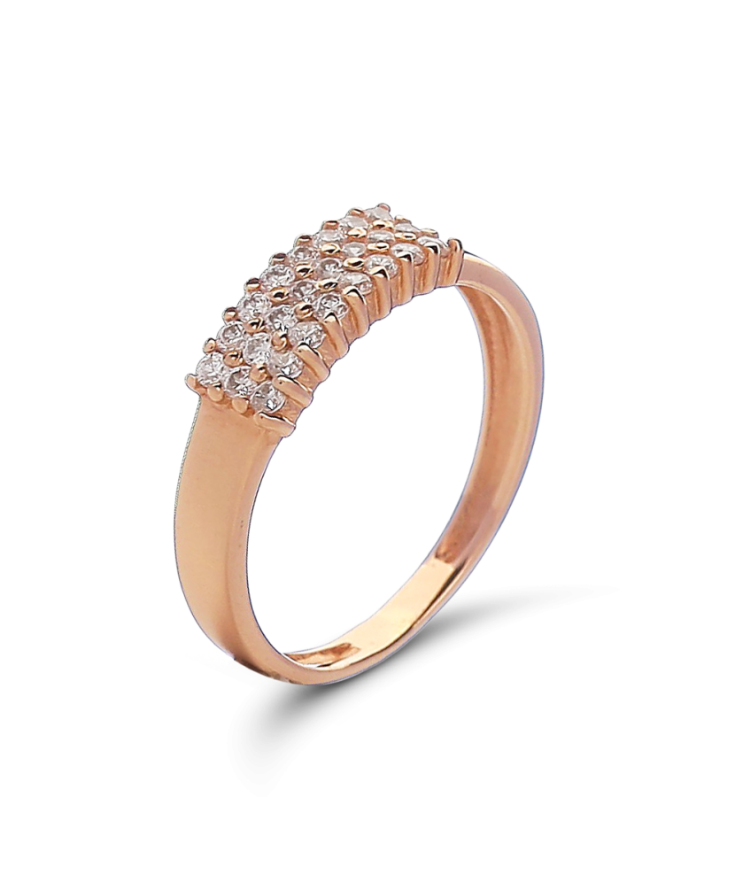 Kuldsõrmus tsirkoonidega Goldinga 00396