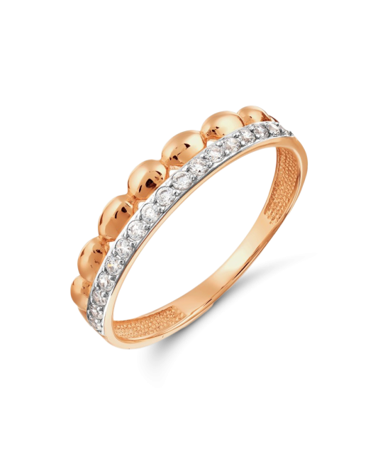 Kuldsõrmus tsirkoonidega Goldinga T147018004