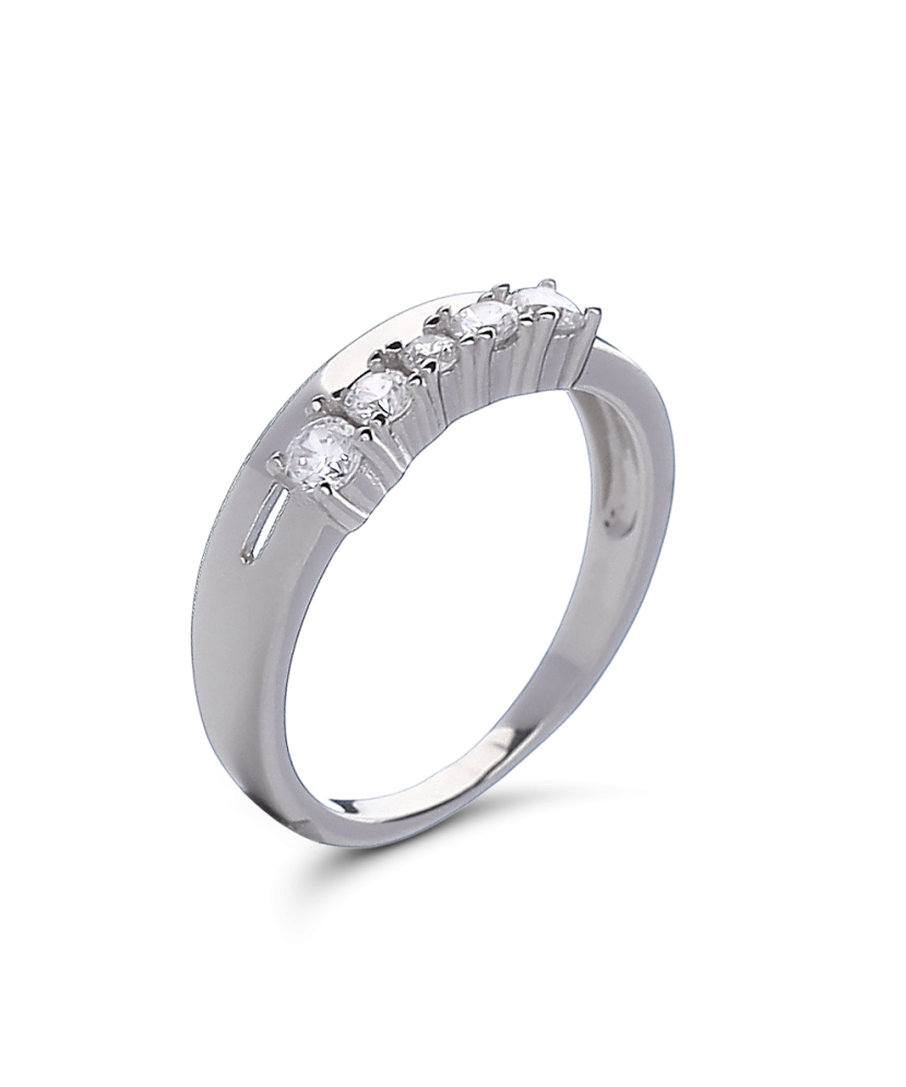 Hõbesõrmus tsirkoonidega Goldinga 00103