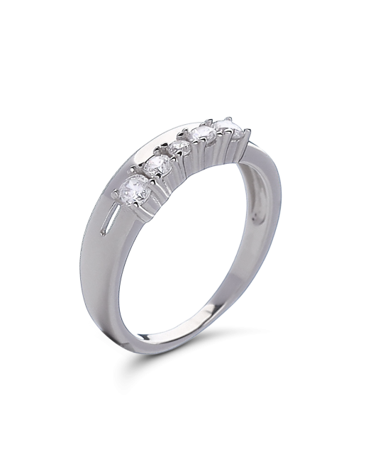 Hõbesõrmus tsirkoonidega Goldinga 00103