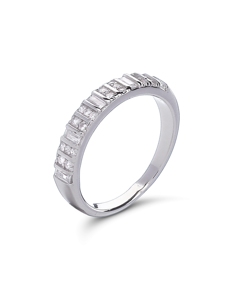 Hõbesõrmus tsirkoonidega Goldinga 00755