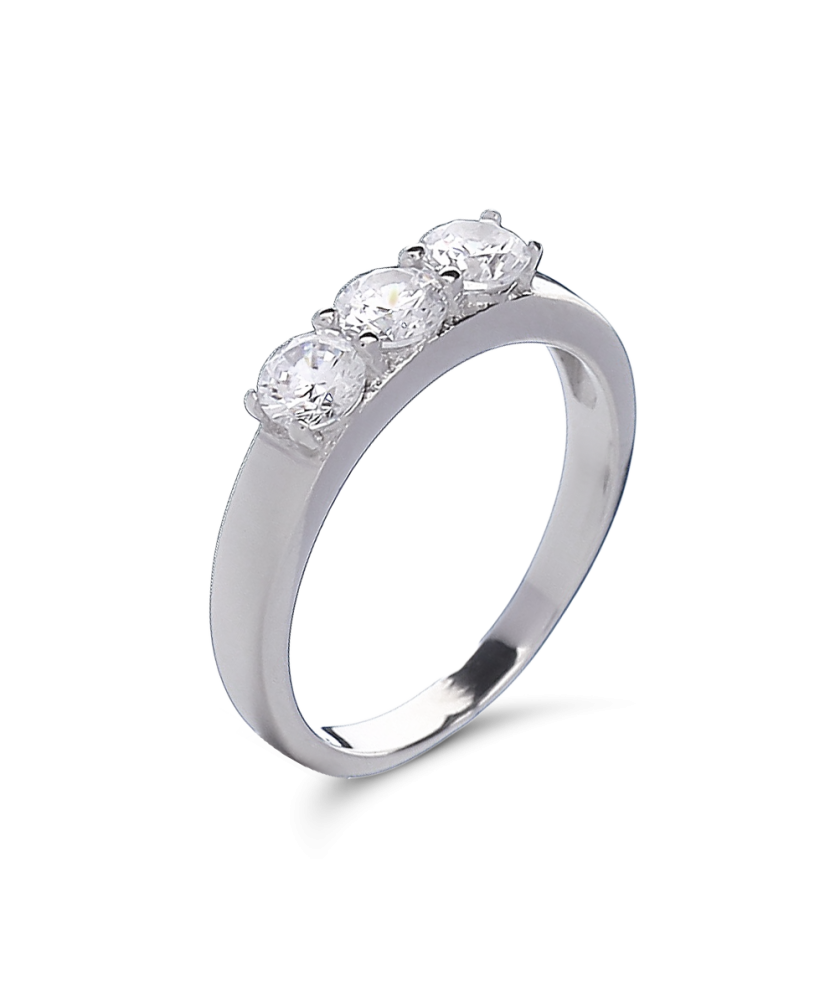 Hõbesõrmus tsirkoonidega Goldinga 00108