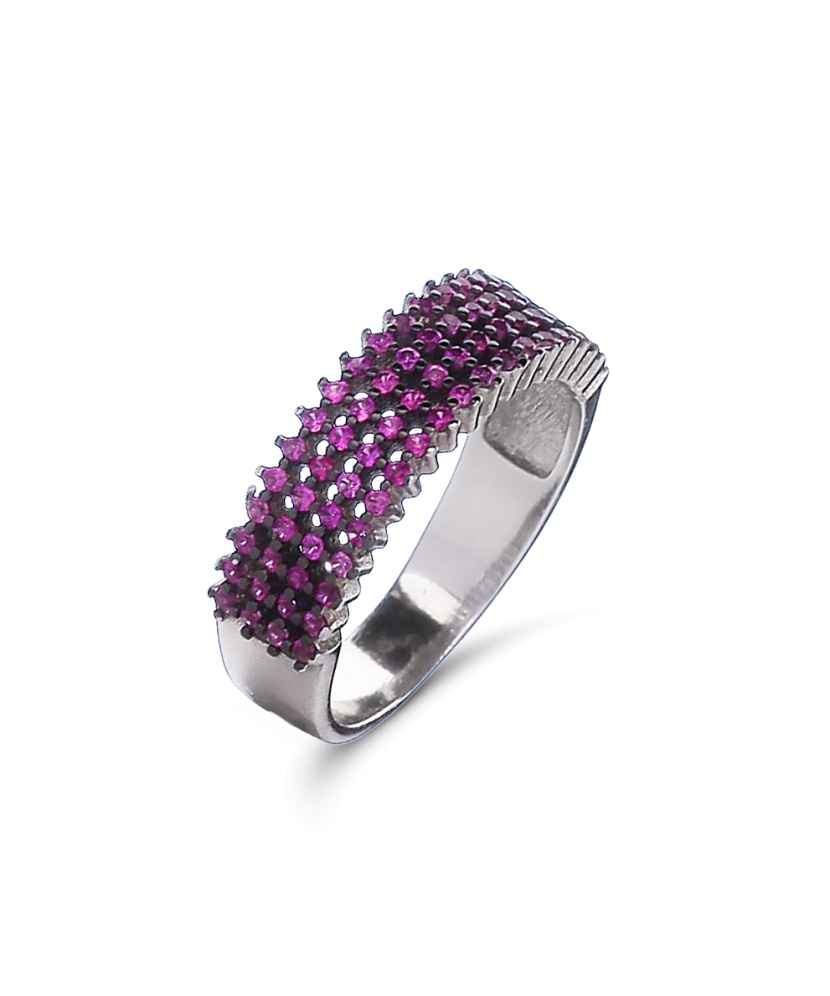 Серебряное кольцо с цирконами