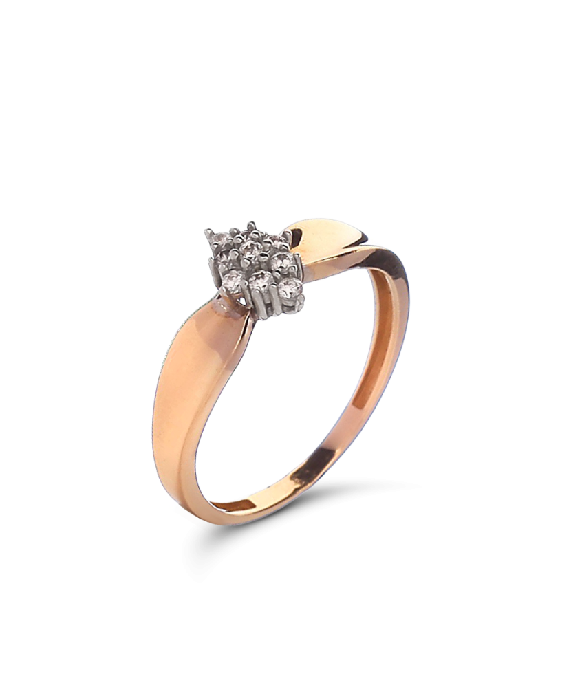 Kuldsõrmus tsirkoonidega Goldinga 00551