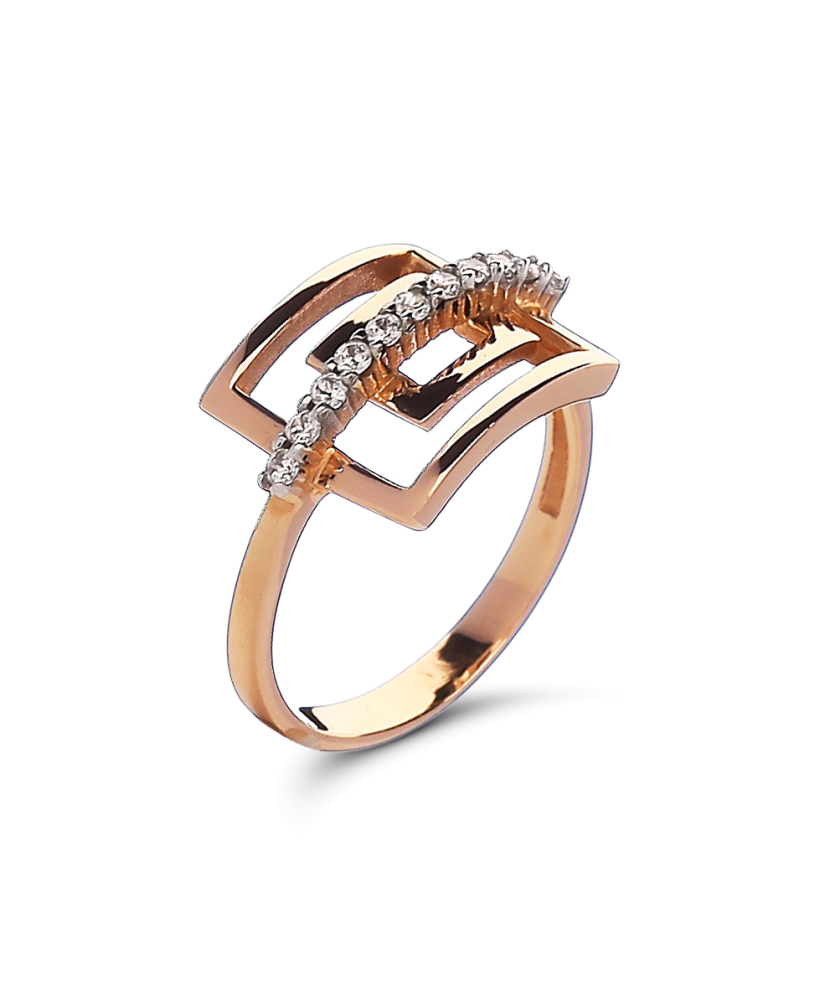 Kuldsõrmus tsirkoonidega Goldinga 00493