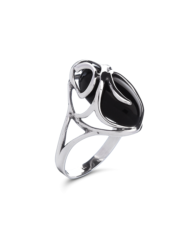 Hõbesõrmus oonüksiga Goldinga Z14-ONIKS