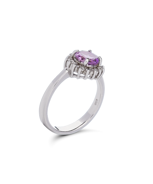 Hõbesõrmus tsirkoonidega Goldinga 00796