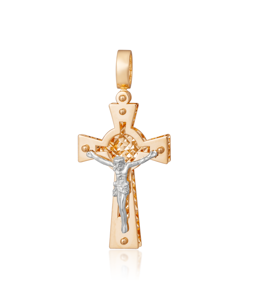 Золотой подвеска "Крестик"