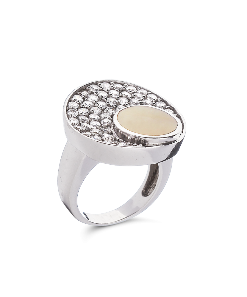 Hõbesõrmus tsirkoonide ja emailiga Goldinga 01071