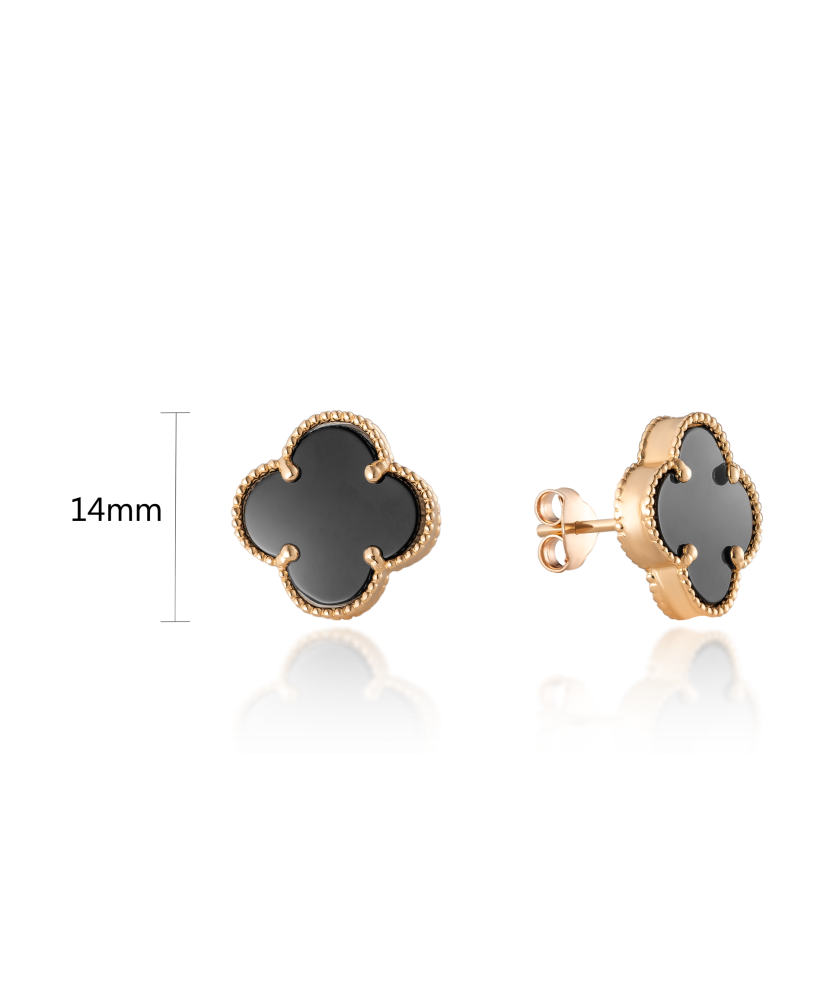 Kuldkõrvarõngad emailiga 14mm