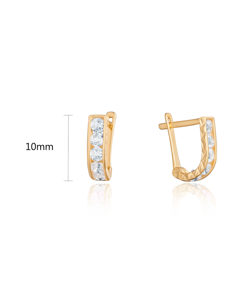 Kuldkõrvarõngad tsirkoonidega