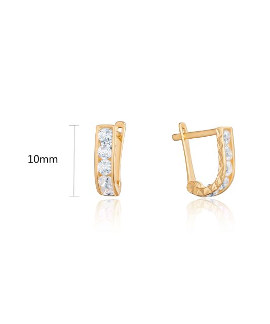 Kuldkõrvarõngad tsirkoonidega