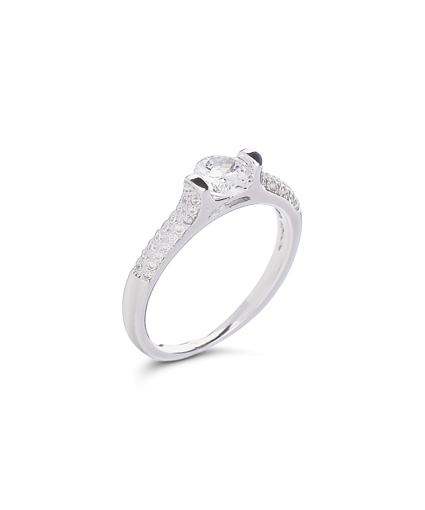 Hõbesõrmus tsirkoonidega Goldinga 00893