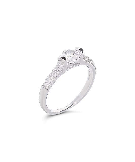 Hõbesõrmus tsirkoonidega Goldinga 00893