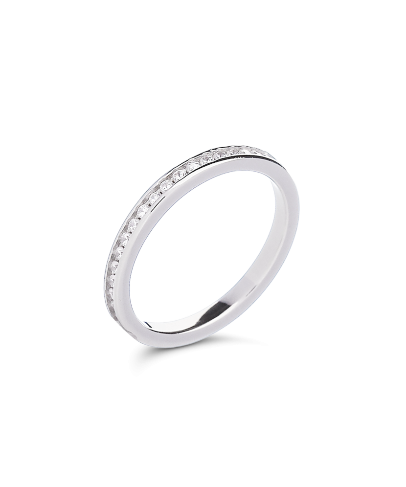 Серебряное кольцо с цирконами