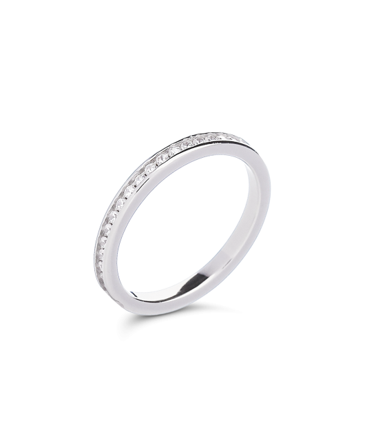 Серебряное кольцо с цирконами